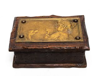 Alexandre Charpentier Signed Covered Wood Box