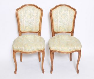 French Louis XV Manner Side Chairs, Pair