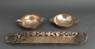 Sterling Silver Bowls, Tray, Incl. Mexican, 3