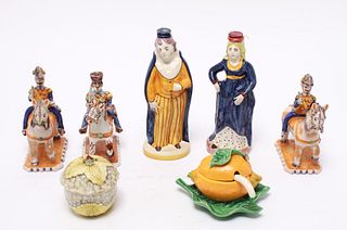 Continental Ceramic Figures And Vessels, 6