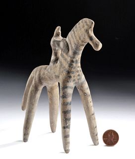 Greek Boeotian Pottery Horse and Rider, TL