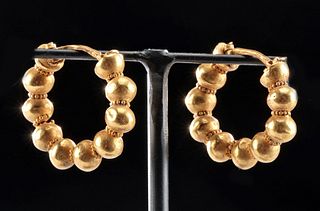 Achaemenid 22K+ Gold Hoop Earrings - 5.5 g