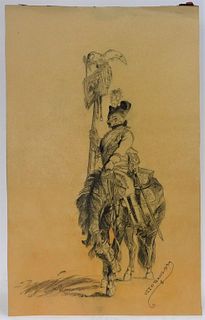 Otto Plaug European Soldier Figure Drawing