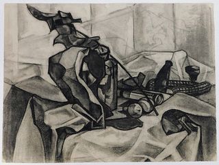 Otto Plaug Abstract Surrealist Still Life Drawing