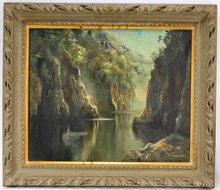 M. Kinoshita Mountain River Landscape Painting