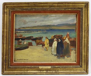 George Elmer Browne Impressionist Beach Painting