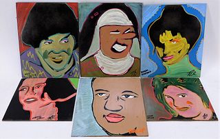 6 Polychromatic Pop Art Celebrity Paintings