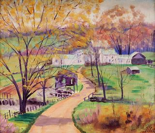 Joseph Butera New England Farm Landscape Painting