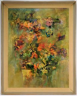 Harry Day Contemporary Abstract Flower Painting