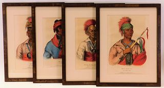 4 McKenney and Hall Native American Engravings