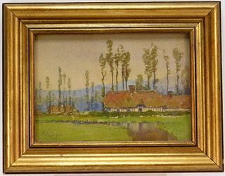 Hezekiah Dyer Impressionist Landscape WC Painting