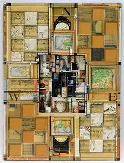 Roderick Slater Found Object Mixed Media Painting