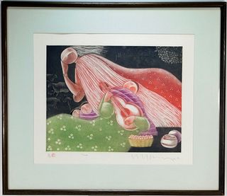LG Eng Tay Modern Figurative Colored Etching