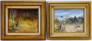 2 Howard Connelly Game Hunting O/B Paintings
