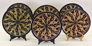 Middle Eastern Arabic Tin Glaze Earthenware Plates