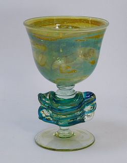 Michael Harris for Modina Malta Art Glass Goblet