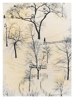 Andre Kertesz, (American/Hungarian, 1894-1985), Washington Square Park, 1954