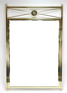 Hollywood Regency MCM Brass Wall Mirror