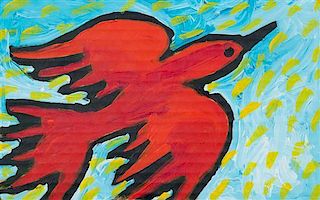 * Shannan Palmer, (Austrailian, 20th/21st Century), The Red Bird Who Loves Flying in the Sun..., 1994