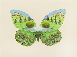 * Gage Taylor, (American, 20th century), Butterfly Landscape, 1975