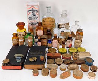54 Antique Heroin Narcotic Drug Apothecary Bottles