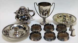 European Silver Plate Candlestick Tableware Group