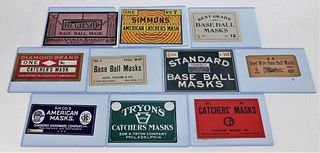 10 American Baseball Catcher's Mask Labels