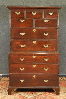 English George III Mahogany Chest on Chest