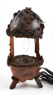 Vintage Coconut Table Lamp, Florida