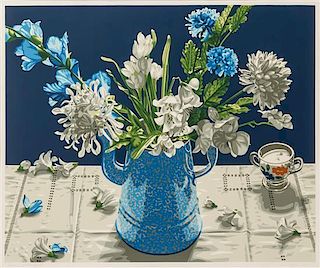 Nacy Hagin, (American, b. 1940), Blue and White Agate, 1985