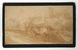 ROCK LEDGE Cabinet Card Locomotive c. 1890s