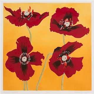 Beth Van Hoesen, (American, 1926-2010), Albert's Poppies, 1991
