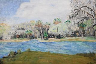 LARRY TEBBETS, Myakka River Oil Painting