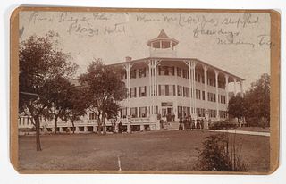 ROCK LEDGE, FL Cabinet Card Plaza Hotel c. 1890s