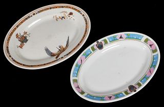 (2) Vintage Hotelware Platters, probably Florida