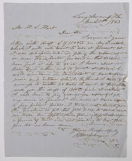 1863 CSA letter, Long Swamp, FL