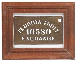 Antique 1900 Florida Fruit Crate Stencil