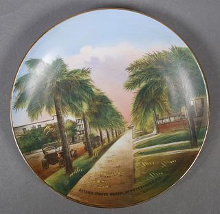 Antique Souvenir Plate, St. Petersburg 2nd St.