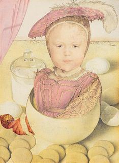 * Betty (Cornell Benton) Voorh, (American, 1905-2005), Untitled (Boy with Eggs), c. 1965