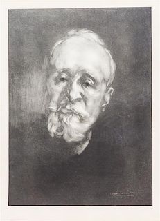 * Eugene Carriere, (French, 1849-1906), Portrait of Paul Verlaine, 1896