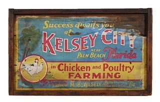 1930s KELSEY CITY Florida Advertising Sign