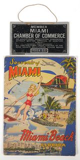 Vintage MIAMI Photo Book and Sign