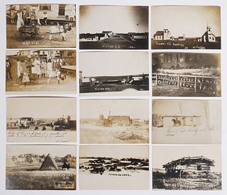 (12) RPPC, Real Photo Postcards Presho, SD 1909