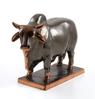 Signed JIM RENO American Brahman Bull Sculpture