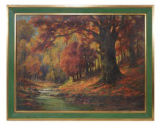 EDWARD R. SITZMAN, Autumn Landscape Painting