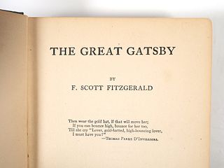 "THE GREAT GATSBY" Fitzgerald 1st Ed /1st Print