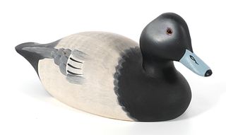 Signed HORNICK Canvasback Duck Wood Decoy