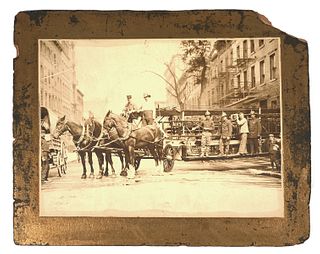 Old Horsedrawn Fire Truck Photograph, New York