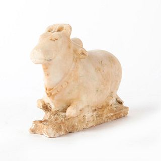 C. 16TH/17TH CENTURY CARVED MARBLE FIGURE, NANDI BULL