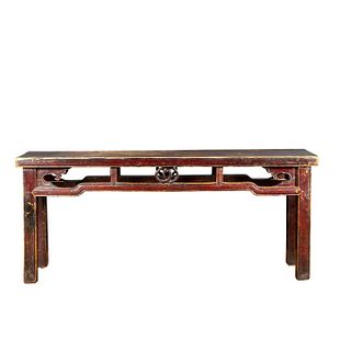 SINGLE PLANKED CHINESE MID 1800'S BENCH